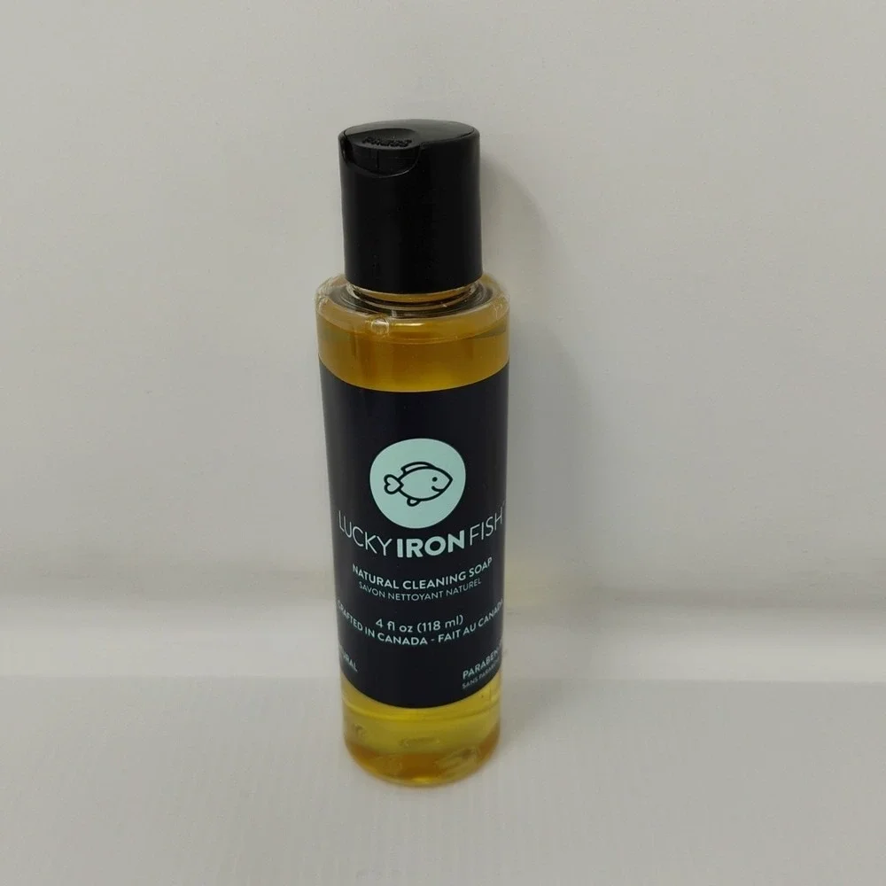 Lucky Iron Fish Natural Protection Oil & Soap For Cookware Sealed Set 4 oz Each‎
